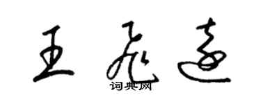 梁锦英王飞远草书个性签名怎么写