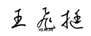 梁锦英王飞挺草书个性签名怎么写
