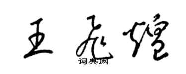 梁锦英王飞煌草书个性签名怎么写