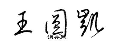 梁锦英王圆凯草书个性签名怎么写