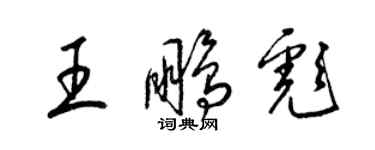 梁锦英王鹏彪草书个性签名怎么写