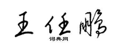 梁锦英王任鹏草书个性签名怎么写