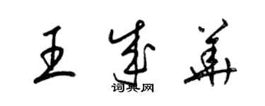 梁锦英王成华草书个性签名怎么写