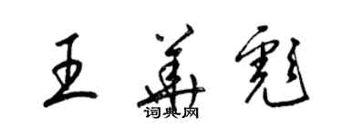 梁锦英王华彪草书个性签名怎么写