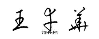 梁锦英王幸华草书个性签名怎么写