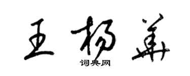 梁锦英王杨华草书个性签名怎么写