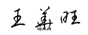 梁锦英王华旺草书个性签名怎么写
