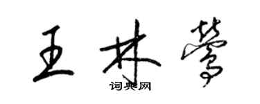 梁锦英王林莺草书个性签名怎么写