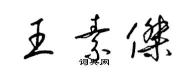 梁锦英王素杰草书个性签名怎么写