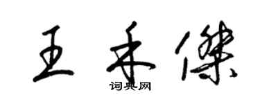 梁锦英王禾杰草书个性签名怎么写