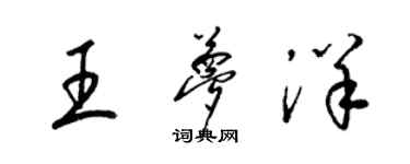 梁锦英王梦洋草书个性签名怎么写