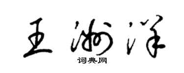 梁锦英王洲洋草书个性签名怎么写
