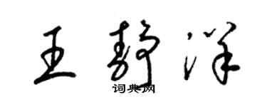 梁锦英王静洋草书个性签名怎么写