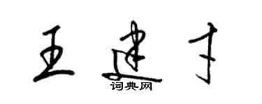 梁锦英王建才草书个性签名怎么写