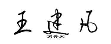 梁锦英王建凡草书个性签名怎么写