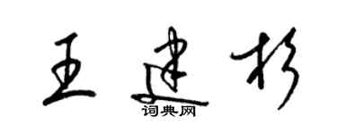 梁锦英王建杉草书个性签名怎么写