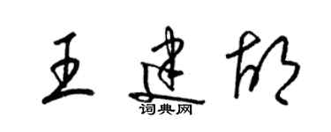 梁锦英王建胡草书个性签名怎么写