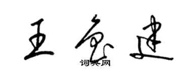梁锦英王鲁建草书个性签名怎么写