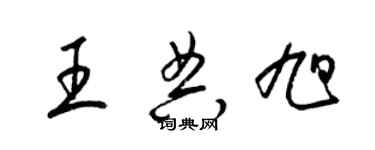 梁锦英王典旭草书个性签名怎么写