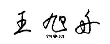 梁锦英王旭舟草书个性签名怎么写