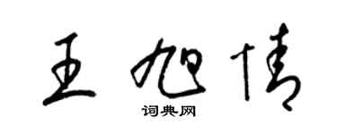 梁锦英王旭情草书个性签名怎么写