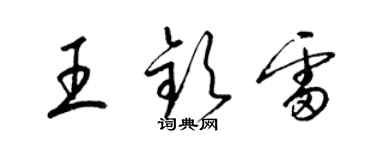 梁锦英王钦雷草书个性签名怎么写