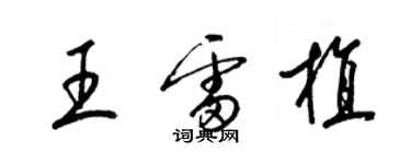 梁锦英王雷植草书个性签名怎么写
