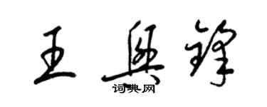 梁锦英王兴锋草书个性签名怎么写