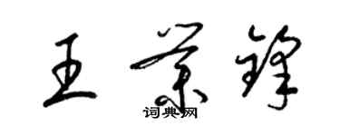 梁锦英王业锋草书个性签名怎么写