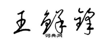 梁锦英王鲜锋草书个性签名怎么写