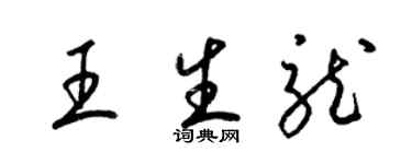 梁锦英王生龙草书个性签名怎么写