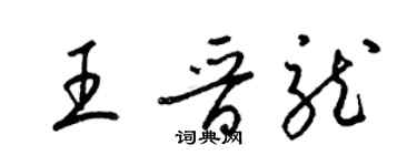 梁锦英王晋龙草书个性签名怎么写