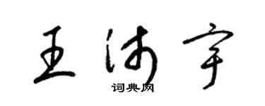 梁锦英王沛宇草书个性签名怎么写