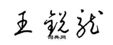 梁锦英王锐龙草书个性签名怎么写