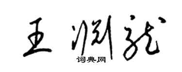 梁锦英王渊龙草书个性签名怎么写