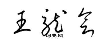 梁锦英王龙会草书个性签名怎么写