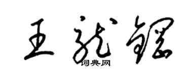 梁锦英王龙钢草书个性签名怎么写