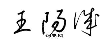 梁锦英王阳诚草书个性签名怎么写