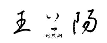 梁锦英王上阳草书个性签名怎么写