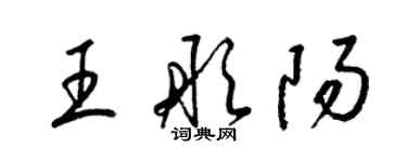 梁锦英王彤阳草书个性签名怎么写