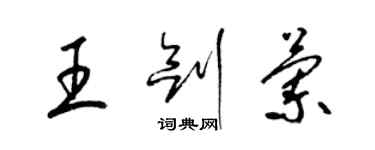 梁锦英王剑兰草书个性签名怎么写
