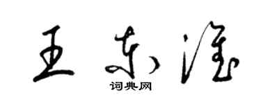 梁锦英王东淮草书个性签名怎么写