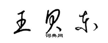 梁锦英王贝东草书个性签名怎么写