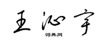 梁锦英王沁宇草书个性签名怎么写