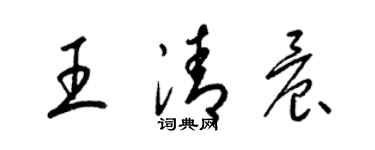 梁锦英王清晨草书个性签名怎么写