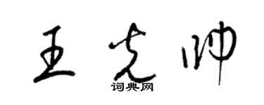 梁锦英王光帅草书个性签名怎么写