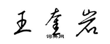 梁锦英王奎岩草书个性签名怎么写