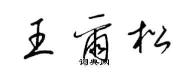 梁锦英王尔松草书个性签名怎么写