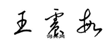 梁锦英王震敏草书个性签名怎么写