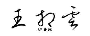 梁锦英王相云草书个性签名怎么写